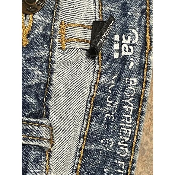 Gap Jeans Women's Boyfriend High Rise Crop Blue Stretch Denim Capri Sz. 18/34R - Picture 3 of 8